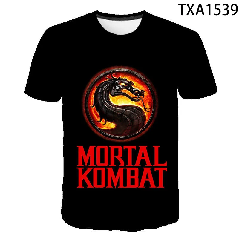 Футболка с 3D-принтом Mortal Kombat для мужчин и женщин модные топы короткими рукавами