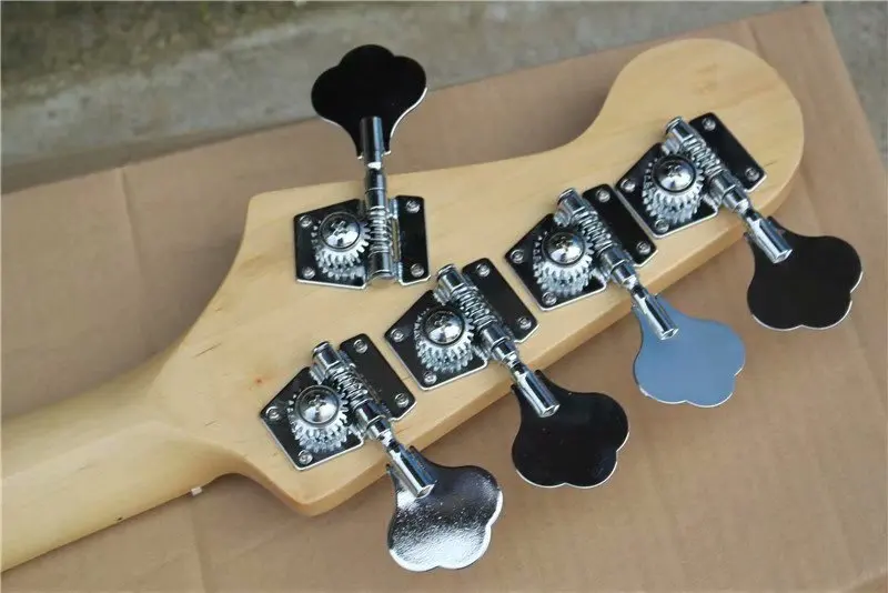

Factory direct custom shop new white jazz electric bass 5 strings Electric Guitar Free Shipping 001