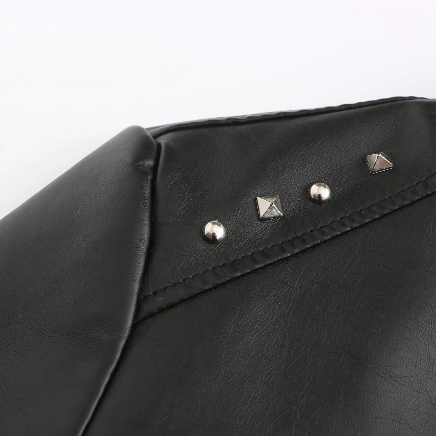 Women's Leather Jacket Motorcycle Zipper Soft Faux Leather Jackets Red Green Ladies Rivets Moto Biker Coats Outerwear Female