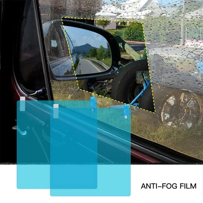 

Vehemo 150/160x200mm 2pcs Anti-Fog Film Rain-Proof Sticker Scalable Universal Auto Parts Waterproof Waterproof Film Outdoors