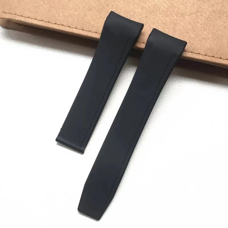 Ремешок резиновый для часов TAG F1 черный браслет со складной пряжкой 22 мм |