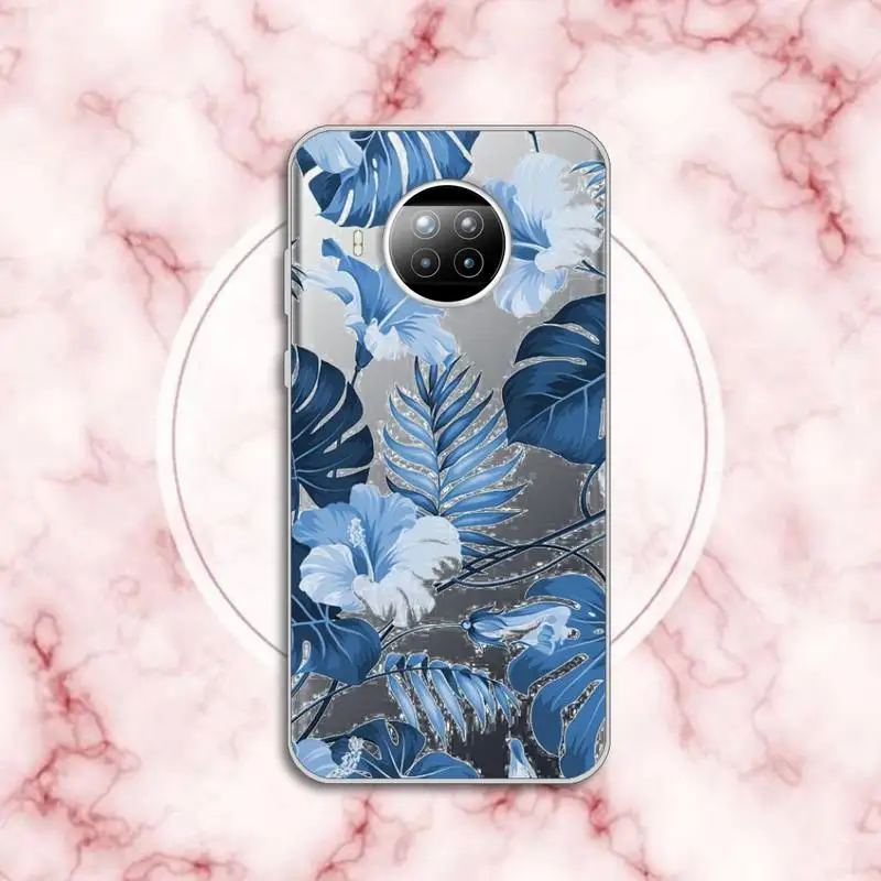 

Retro Floral Leaf fashion pattern luxury Phone Case cover Transparent for Xiaomi Redmi note 10 t 8 9 pro lite 11