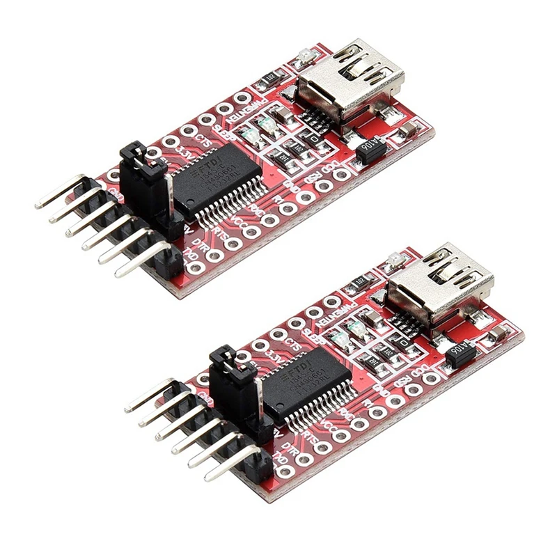 

2X FT232RL USB to TTL Serial Converter Adapter 3.3V 5.5V Module Mini Port for Arduino and Raspberry Pi