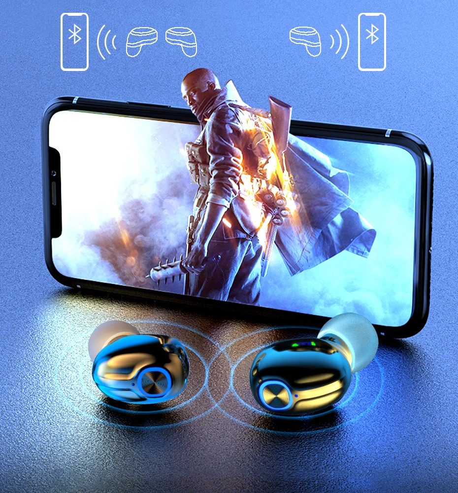 

Waterproof Headsets Bluetooth Headphones F9 TWS Bluetooth Earphones 9D HiFi Stereo Wireless Headphones