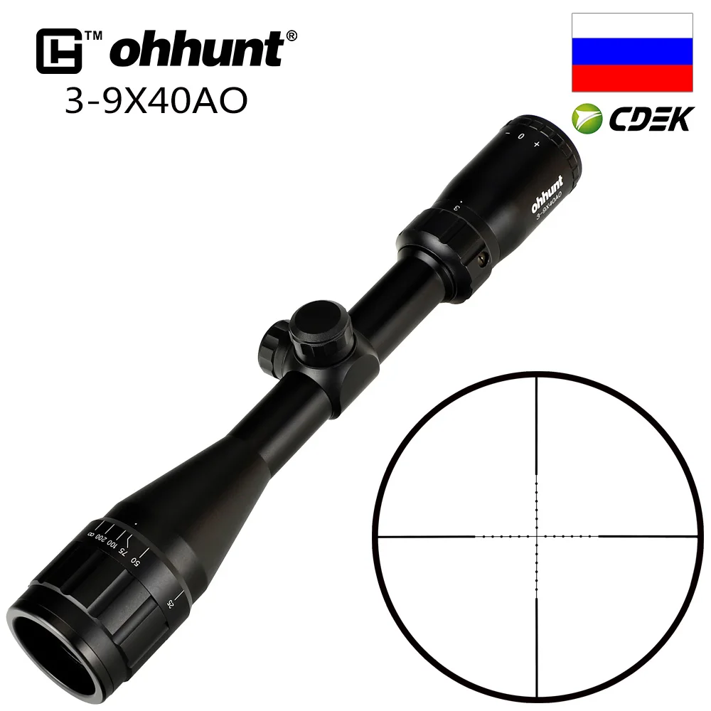 Ohhunt 4X32 3 9X40 4 16X40 6 24X50 винтовка Сфера провода охотничий прицел 1 дюймов оптический