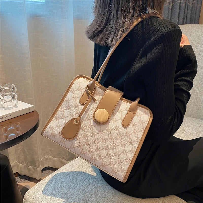 

Ceavni Luxury Printed Color Shopping Bag Women Bag Fashion Tote Handbags Large Capacity One Shoulder Handbags