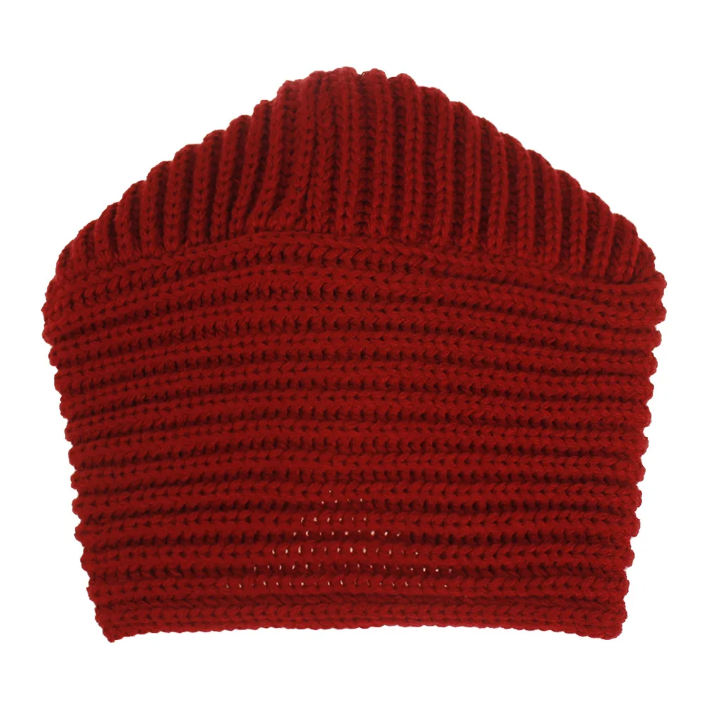 

winter warm cross knitted women's turban caps muslim headscarf bonnet Indian hat islamic head wraps turbante mujer