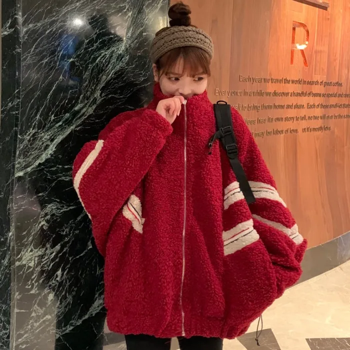 Осенне зимняя одежда из хлопка в стиле Харадзюку для пар новинка 2019 свободное