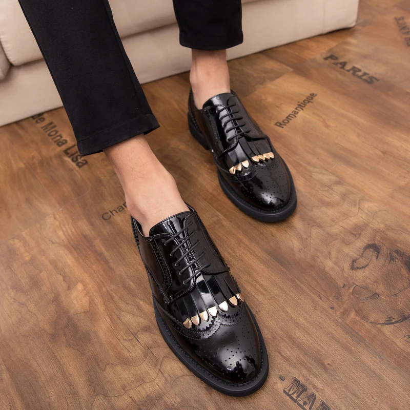 Новинка мужские туфли из искусственной кожи оригинальные дизайнерские модные