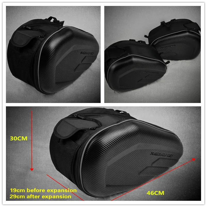 Motorcycle Waterproof Saddle Bags Racing Moto Helmet  Travel Luggage Saddlebags 1 Pair Rain Cover Free Large Space Side Bag