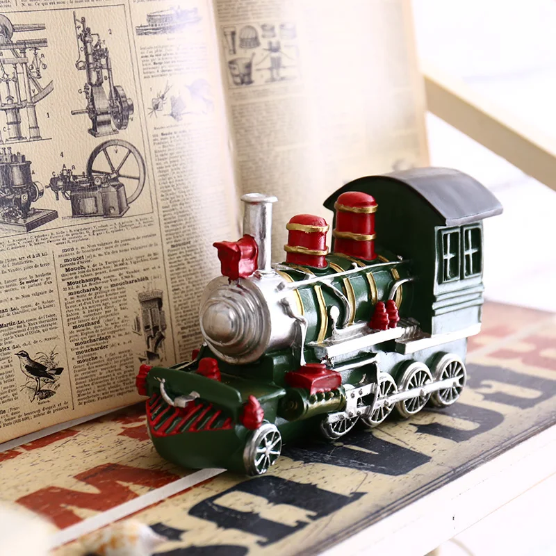 Креативная модель поезда в стиле ретро украшение для монет прикроватного