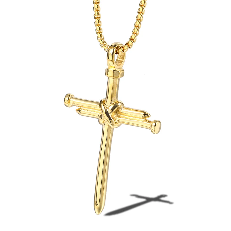 

RIR модное железное ожерелье с подвеской в форме Креста из нержавеющей стали, минималистичное ожерелье с крестом для женщин и мужчин, подарки