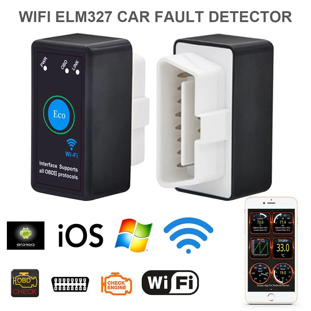 Горячая ELM327 OBDII OBD2 WiFi автомобильный диагностический беспроводной сканер