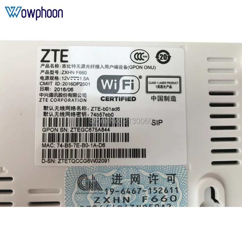 Модем-маршрутизатор ZTE F660 GPON ONU ONT с 1GE + 3FE TEL USB Wifi английская версия ont zte | Мобильные