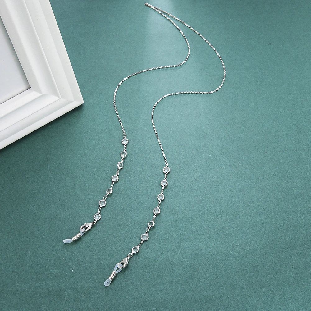 цепочка для очков Цепочка солнцезащитных Кристалл Жемчуг Бусины Очки Маска