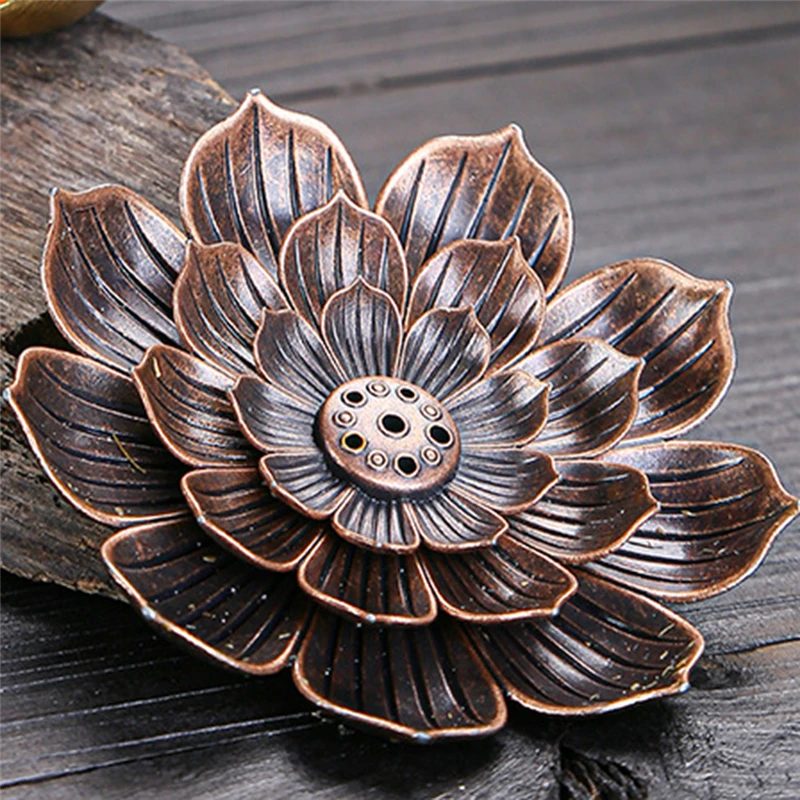 Подставка для курильницы из сплава буддистская линия лотоса пластина благовоний