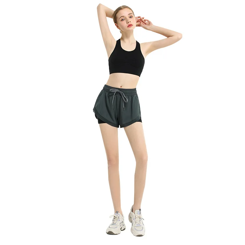 

New Breathable and Quick-drying Sports Shorts Women's Summer Anti-failure Yoga Shorts Stretch Slim Running Fitness Pants Women