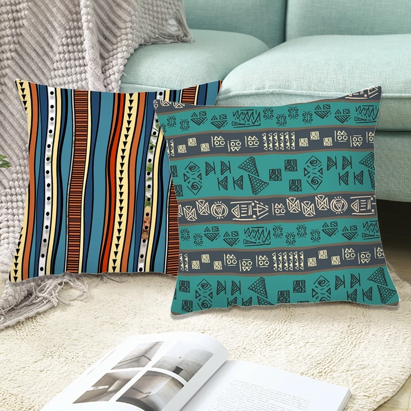 Nordic малышек богемский разноцветный геометрическими полосками Подушка Чехол для