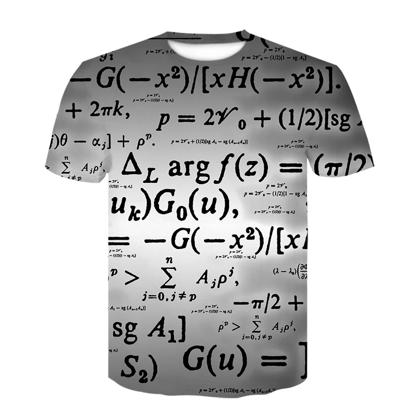 Harajuku Physics Formula Math T shirt 3D Print Men's T-shirts 3D printed Loose Brand Streetwear funny t shirts men clothes 2020 maxwell cat quantum mechanics equation theory t shirts physics and mathematics math funny cat tshirt oversized men europe size