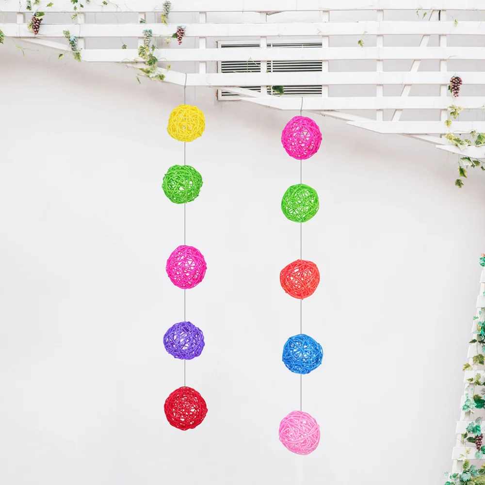 

50PCS 3CM Pet Parrot Biting Small Colored Rattan DIY Decor