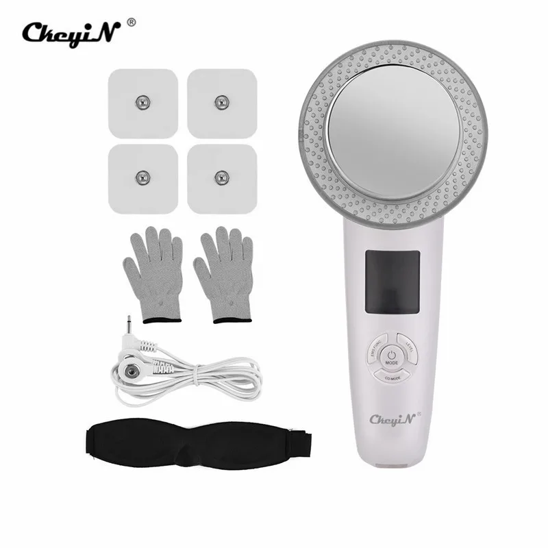 

CkeyiN 6 In 1 Body Shaping Machine Cellulite Cavitation Fat Remover Massager EMS Infrared LED Ion Sonic Vibration Weight Loss 48