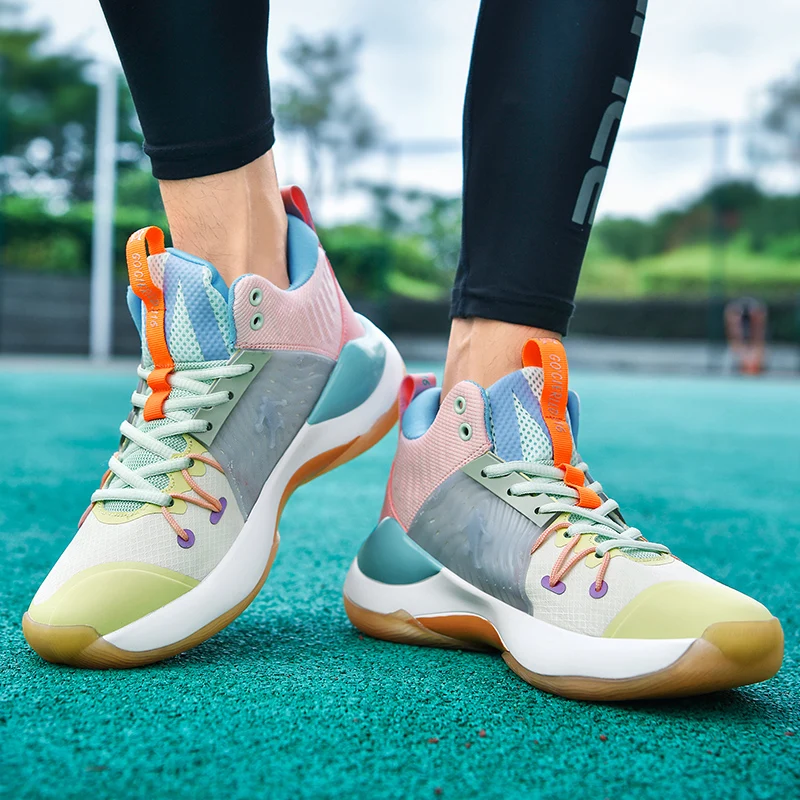 

Fashion Basketball Sneakers Men Women Breathable High Top Basketball Shoes Kids Sport Training Boots Outdoor Cushioning Trainers