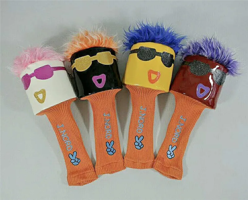 Новая рок музыка Гольф Драйвер головной убор с волосами из искусственной кожи 460cc