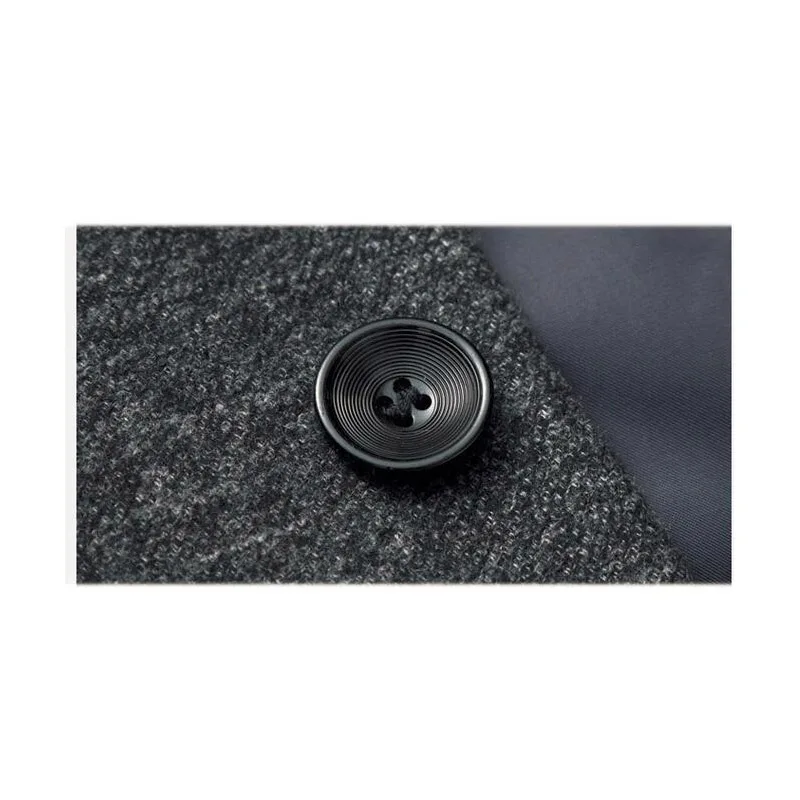 

Chinese style wool coat men fashion stand collar medium long woolen trench male single breasted overcoat