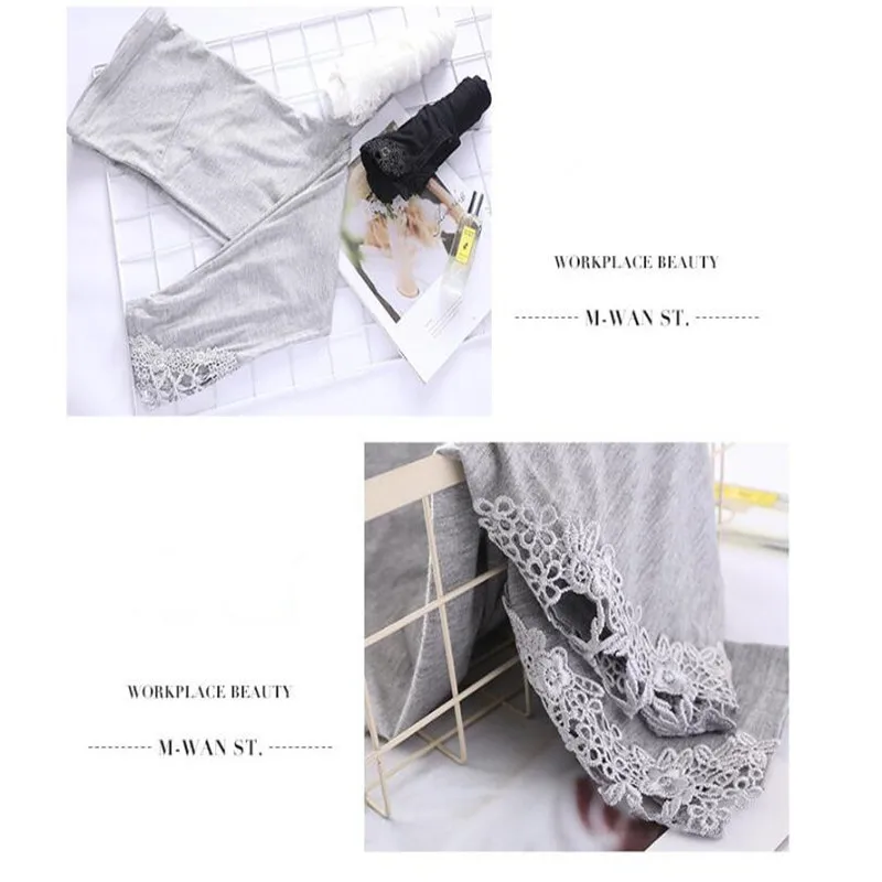 Леггинсы для беременных тренировок на животе летние капри из хлопка с кружевной