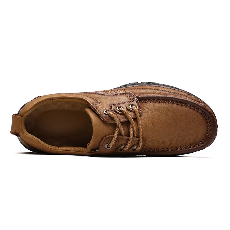 Мужская повседневная походная обувь из натуральной кожи высокого качества на