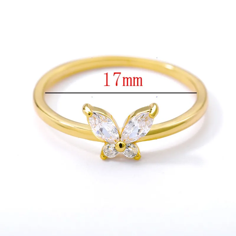 

Butterfly Rings For Women Vintage Shining Butterfly Jewelry Crystal Hawaiian Ring Valentine Day Couple Gifts BFF Bague femme