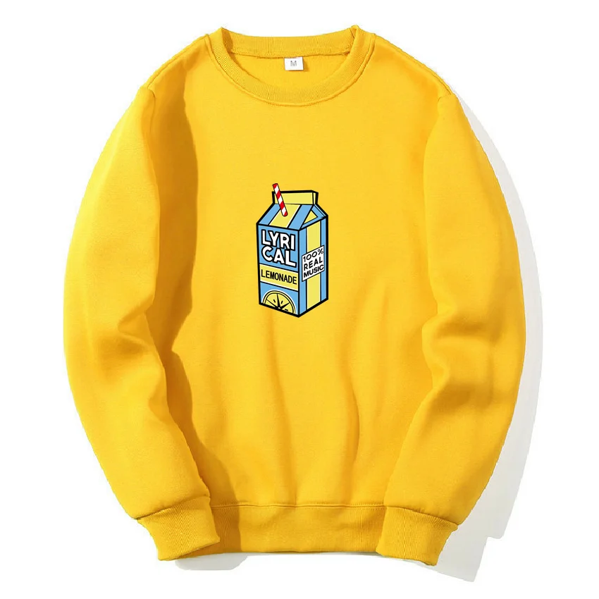 

Толстовка с круглым вырезом, Свитшот Lyrical Lemonade, флисовый Мужской и Женский Повседневный пуловер на осень и зиму, спортивная одежда унисекс, м...