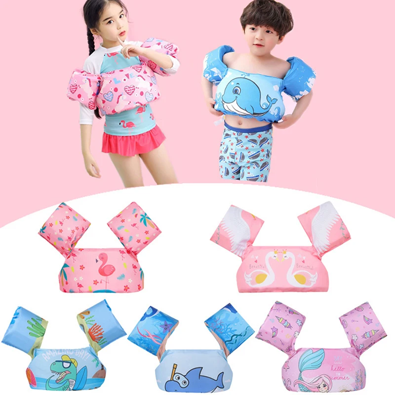 

Cartoon Surfing Swimming Ring Pool Infant Kid Swimming Life Jacket Buoyancy 2-7T Baby Swimming Equipment Floating Ring Water