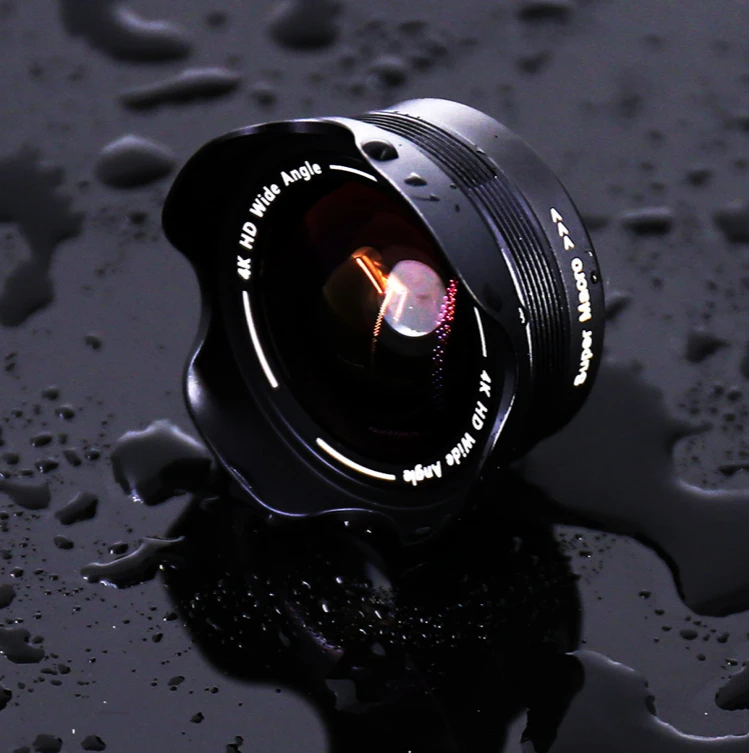 Широкоугольный макрообъектив 5K мобильный телефон объектив 2 в 1 искажение