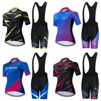 2022 women cycling jersey set sport road bike clothing bib gel shorts female cycle dress mtb bicycle clothes skinsuit maillot