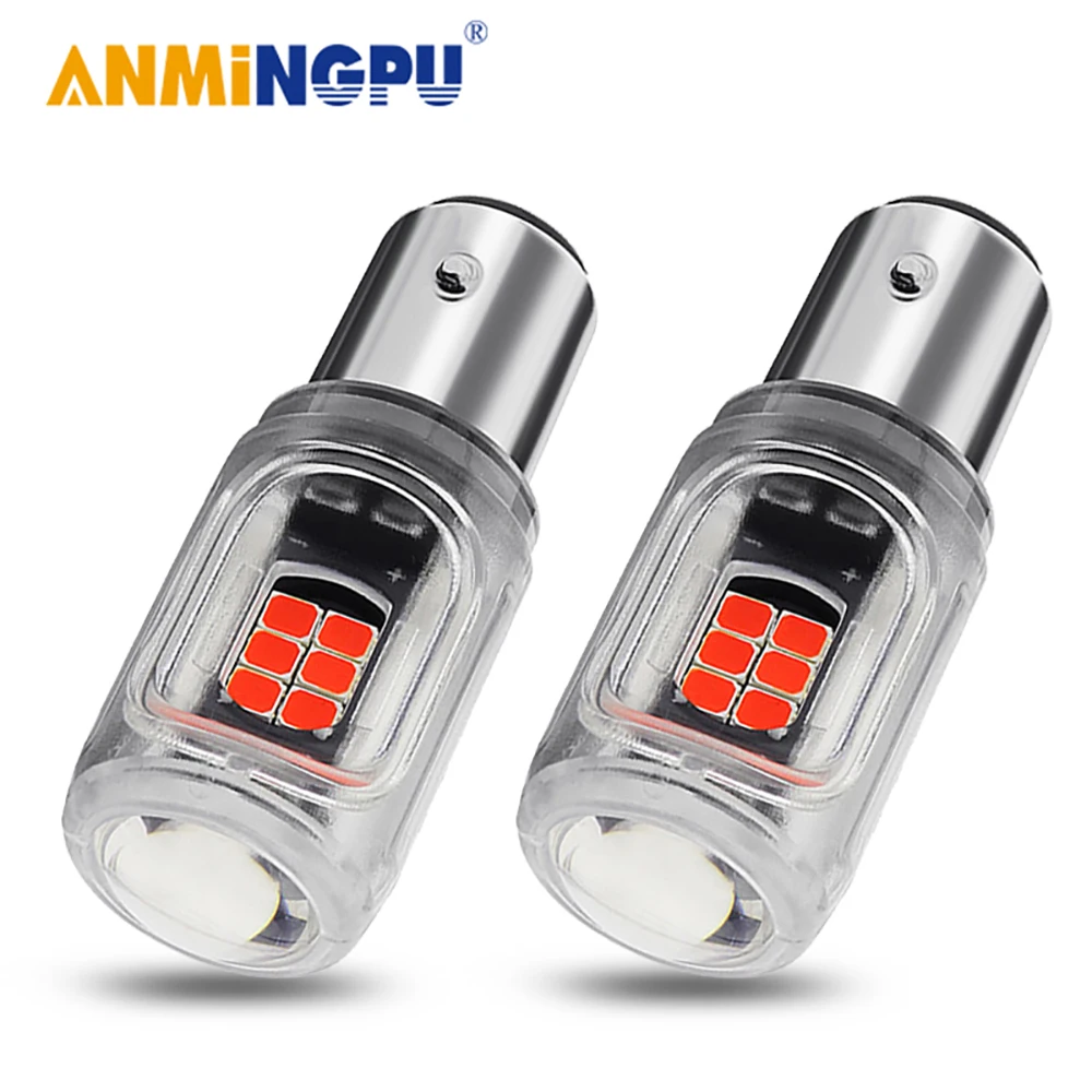 ANMINGPU 2X сигнальная лампа 1157 P21/5W BAY15D светодиодная Canbus 3030SMD 1156 R5W P21W Led BA15S BAU15S PY21W
