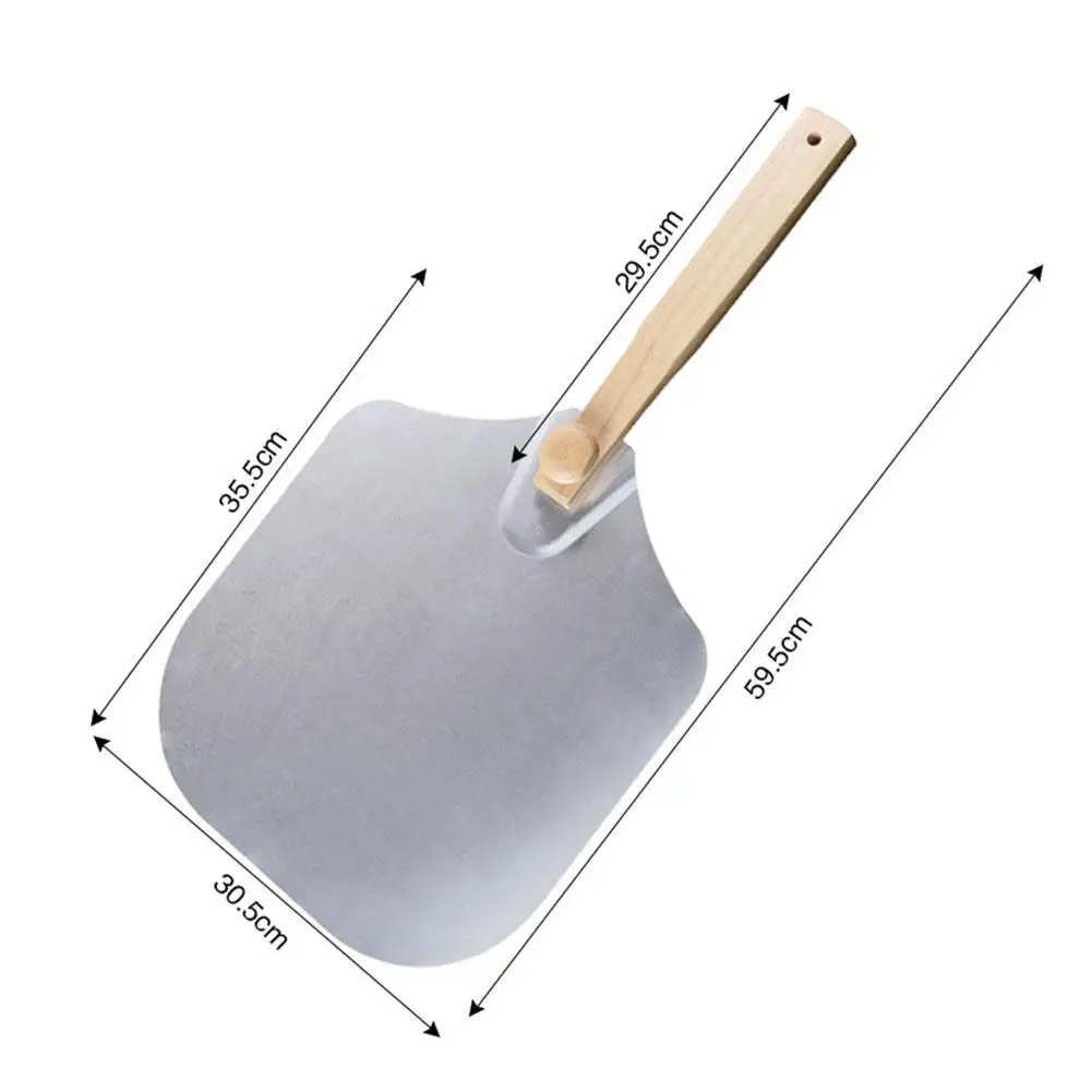 

Aluminum Pizza Peel Shovel With Wood Handle Cake Shovel Tools Cheese Tool Lifter Baking Pizza Shovel Cutter Peels V5G9