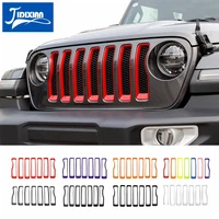 jidixian car front grilles decoration cover sticker for jeep wrangler sahara 2018 2019 2020 2021 car accessories