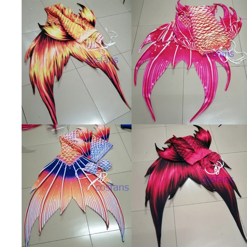 Купальник русалки с хвостом и Ластами индивидуальный купальный костюм для