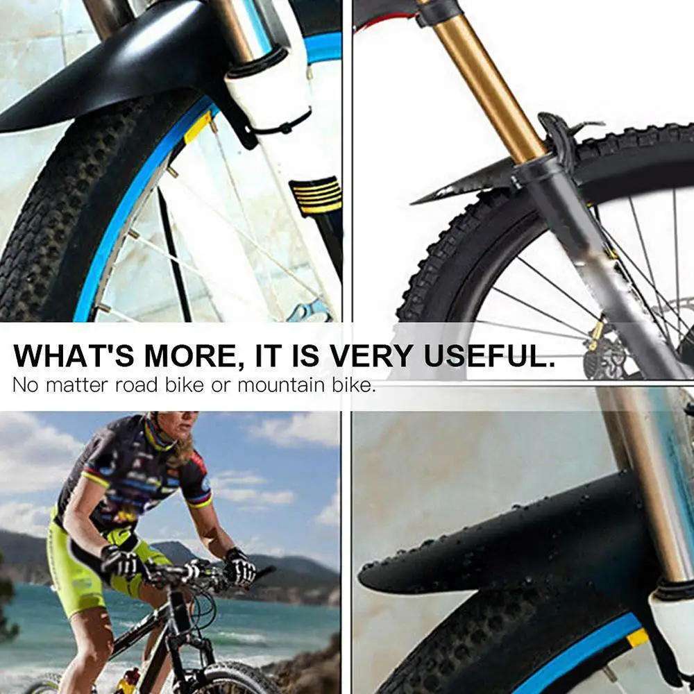 26.5*22 cm Plastic Bicycle Fenders Black Front / Rear Bike Mudguard Mtb Wings Mud Guard Cycling Accessories for | Спорт и
