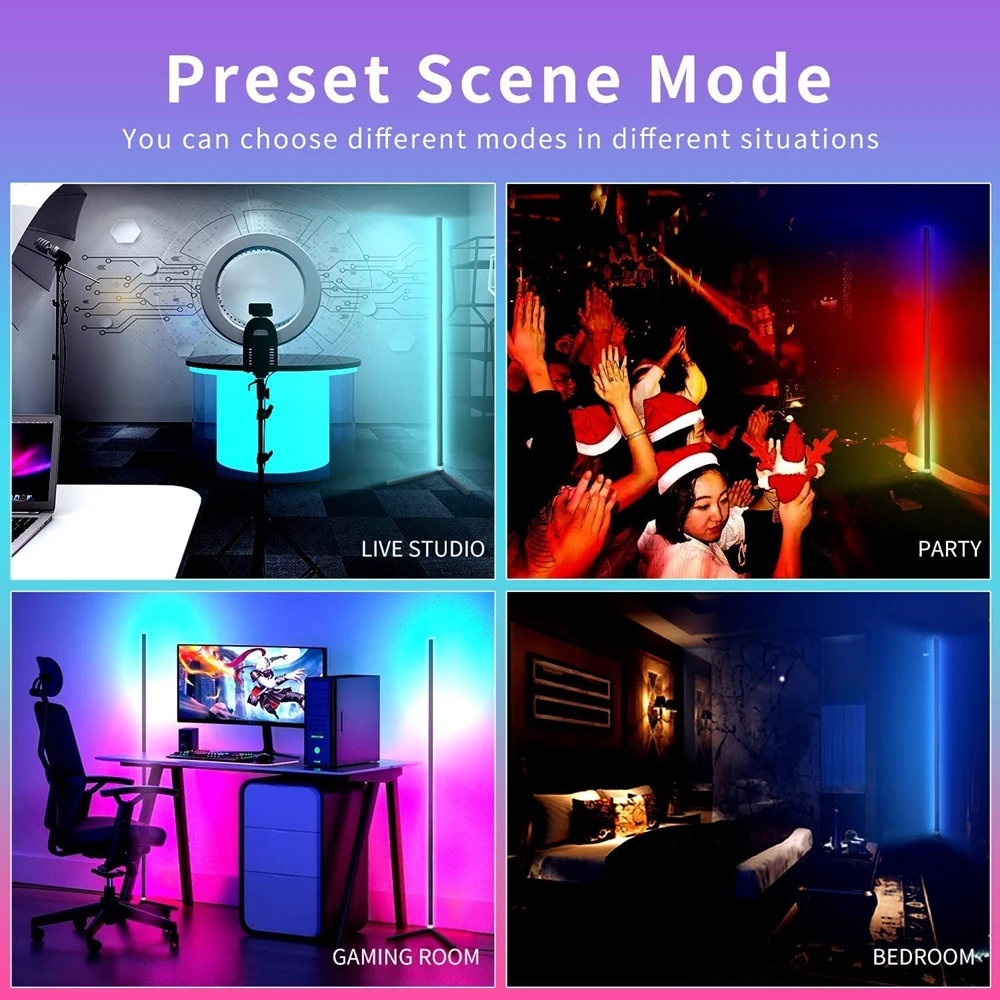 RGB светодиодный напольный светильник в современном стиле для гостиной