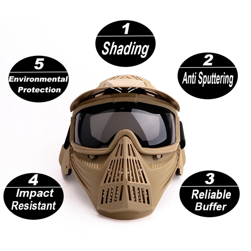 Серая маска для объектива может регулировать полную защитная тактическая глаз