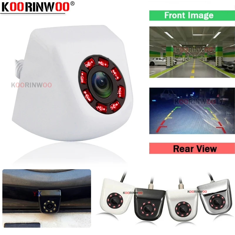 

Koorinwoo Univeral Parking CCD HD Car Rear view Camera BackUp Night vision 8 Lights Front Reverse Cam For Audi/Ford/Toyota