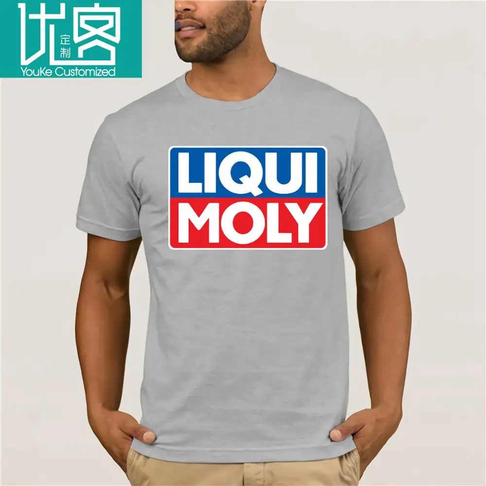 Мужская футболка с принтом Liqui Moly Повседневная хлопковая коротким рукавом на