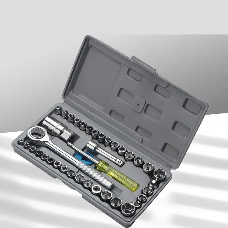 

40 Pcs /Set Of Automobile And Motorcycle Combination Tool Socket Box Wrench