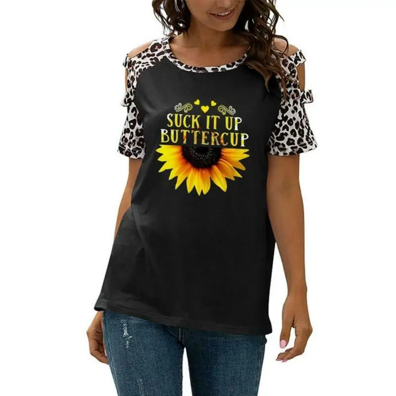 

Женская Цветочная одежда с буквенным принтом; Футболка с коротким рукавом и круглым вырезом; Коллекция 2021 года; Летние модные повседневные ...