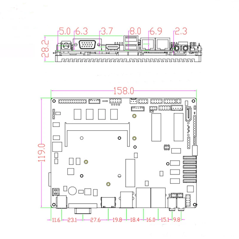 Материнская плата Mini itx x86 материнская с 2 lan Gigabit Ethernet Поддержка 2x MPCIE Гб ram