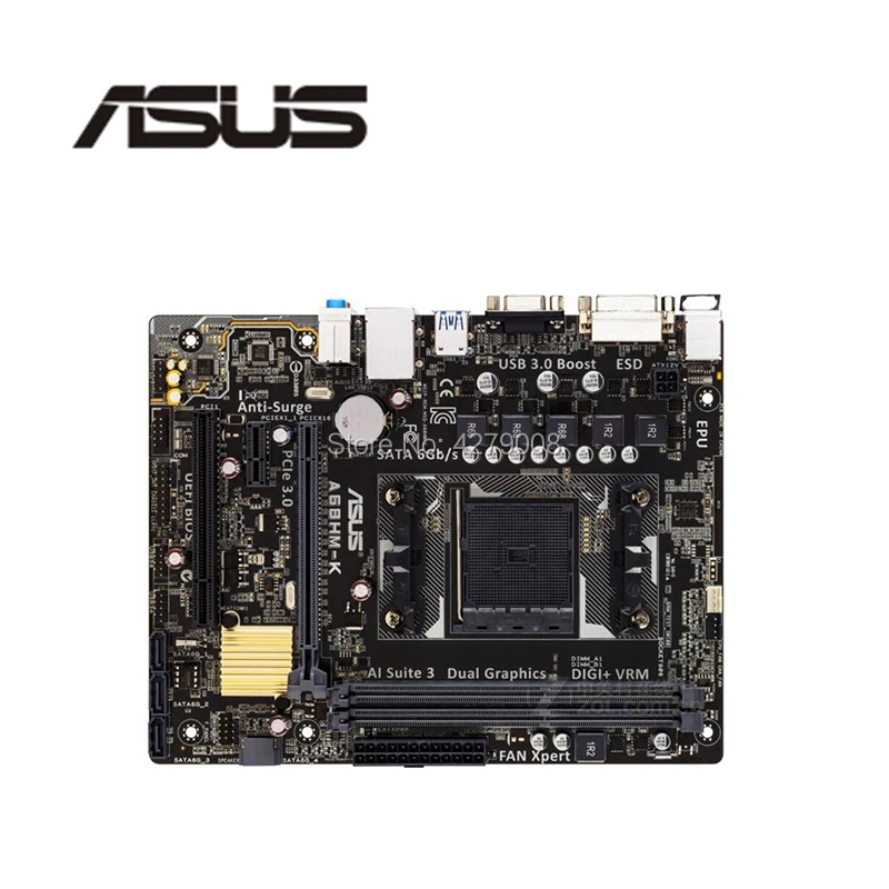 Разъем FM2 + для ASUS A68HM F E K оригинальный б/у настольный компьютер AMD A68H материнская