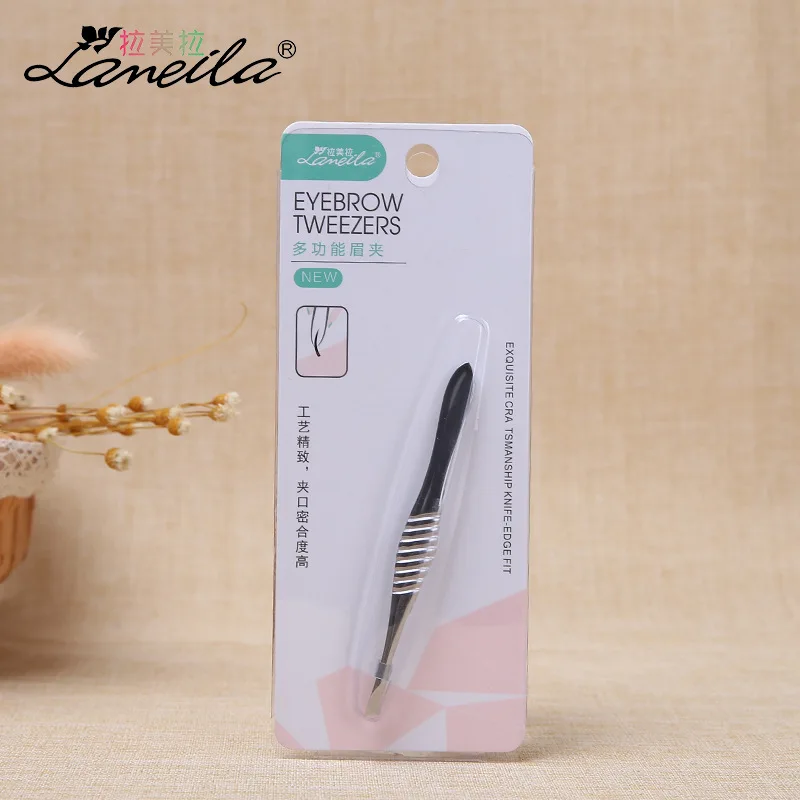 

Silver Oblique Mouth Steel Tweezer Stainless Steel Tweezers Eyebrow Elasticity Good No Deformation A0175