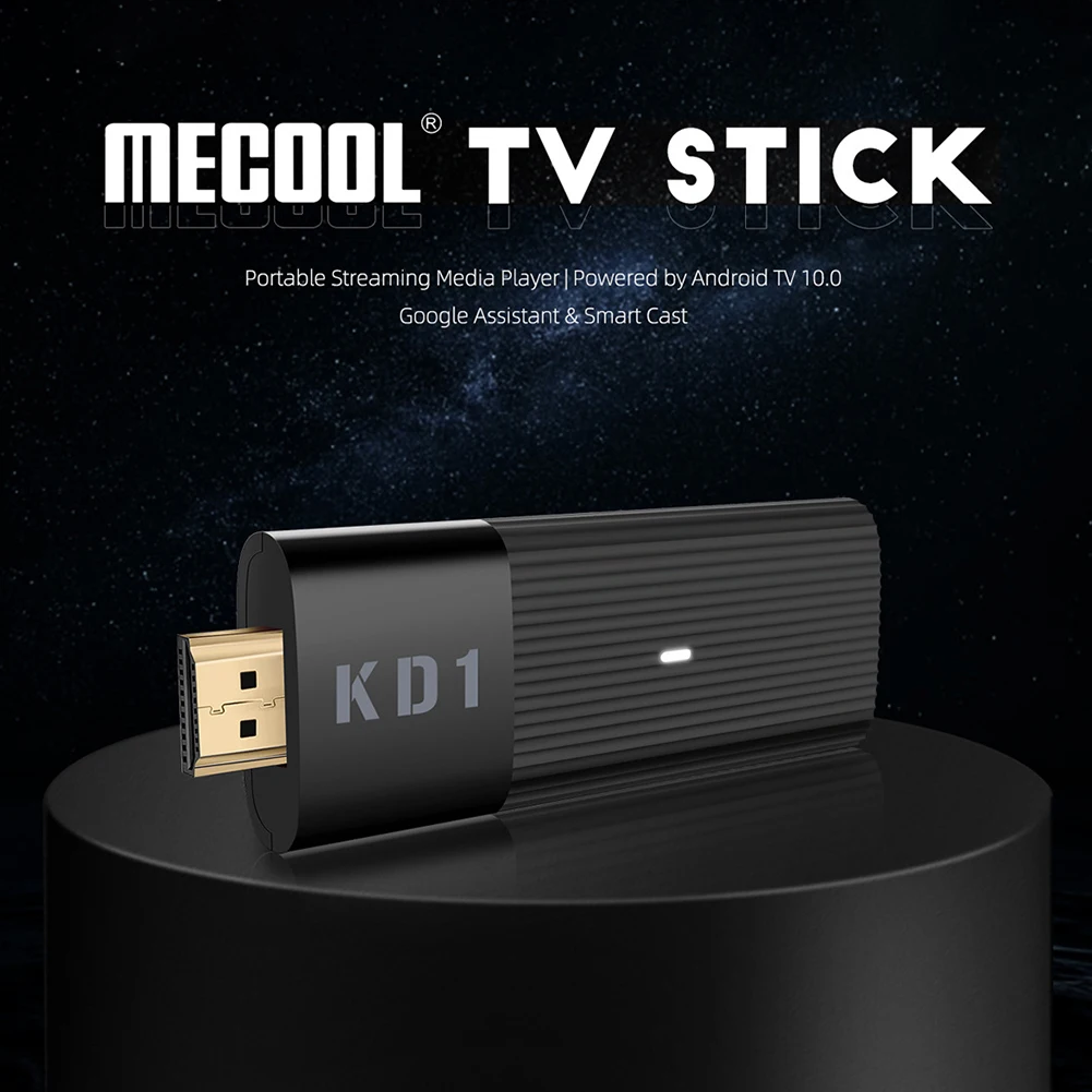 

TV Stick for Android TV Dongle Smart Streaming Media Player EU/US Plug Bluetooth-compatible 4.2 TV Receivers for Android 10 ATV
